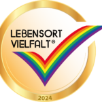 Logo Qualitätssiegel Lebensort Vielfalt® mit Jahreszahl 2024